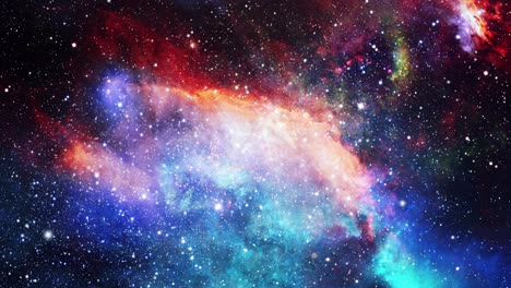 colorful nebula clouds reside in the vast universe