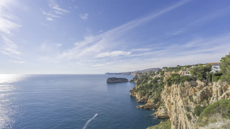 cabo nau javea océano abrigos vistas puesta del sol timelapse 4k