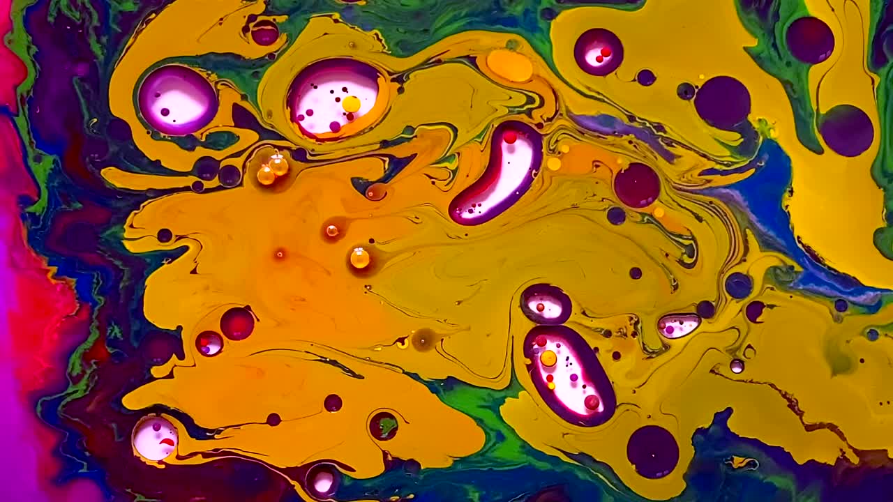 Inchiostro acquerello colorato in acqua con olio. Sfondo di tendenza futuristico