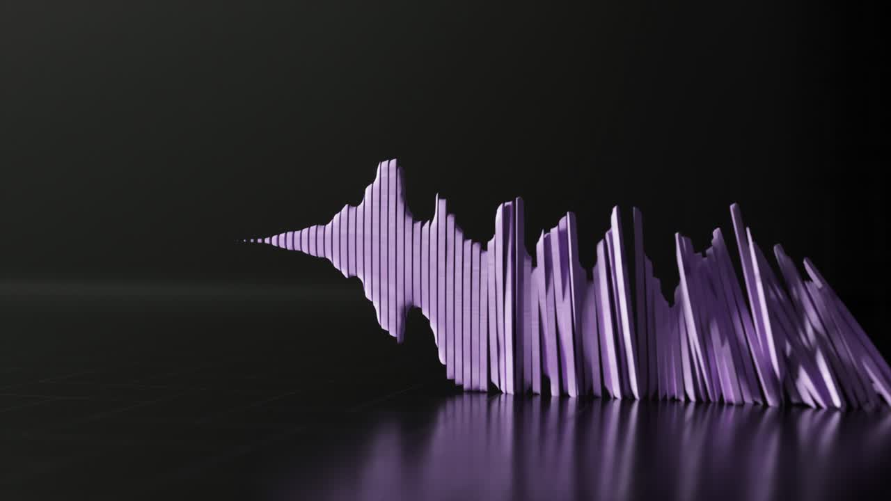 추상적인 보라색 기하학적 파동 형태 디자인