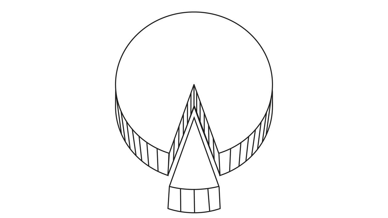 Self-drawing circle sector diagram