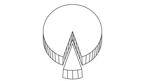 self-drawing circle sector diagram