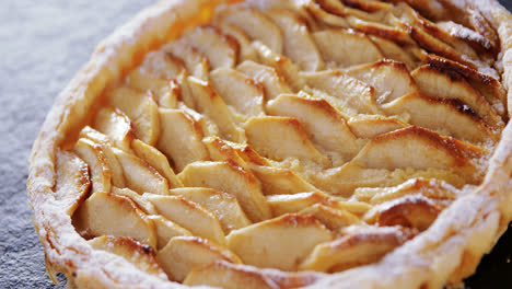 close-up of apple tart 4k