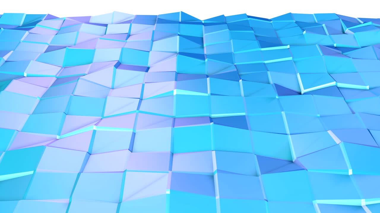 추상적인 단순한 파란색 보라색 낮은 폴리 3d 표면은 청년 배경으로 부드러운 기하학 저 폴리 모션 배경은 순수한 파란 파란색 다각형을 이동합니다.