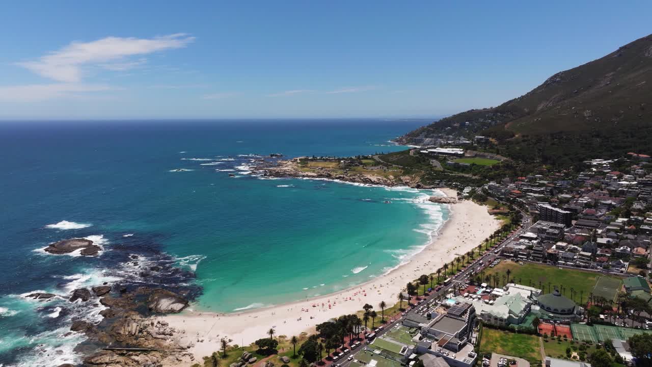 아름다운 캠프 베이 비치, 케이프타운, 남아프리카 공화국