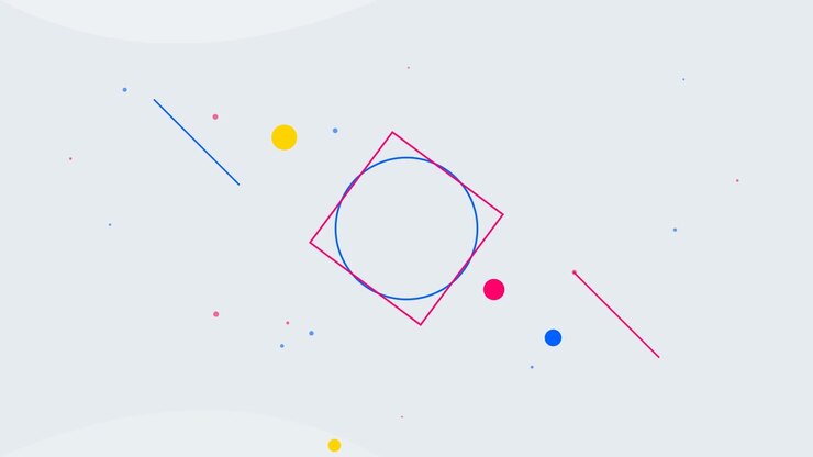 Abstract Motion Graphics with Rotating Geometric Shapes