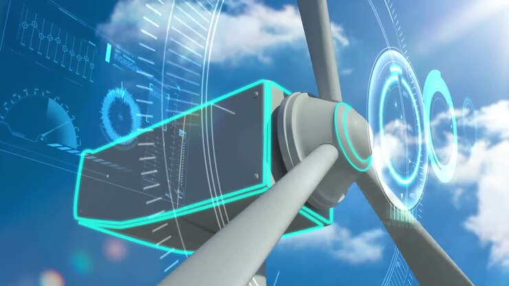 Animazione di turbina eolica