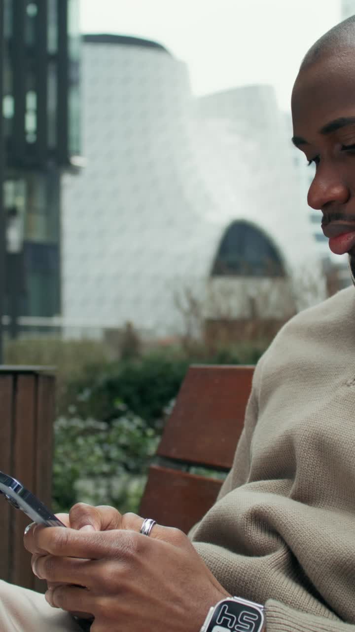 Man Using Smartphone Outdoors