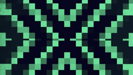a graphic design project featuring a zigzag pattern composed of alternating black and green squares. the squares are neatly aligned in a visually striking and organized layout