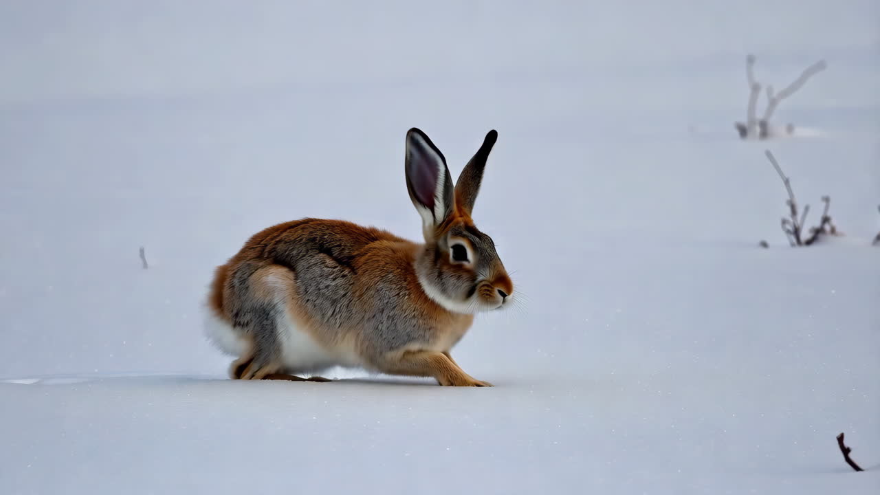 conejo en la nieve