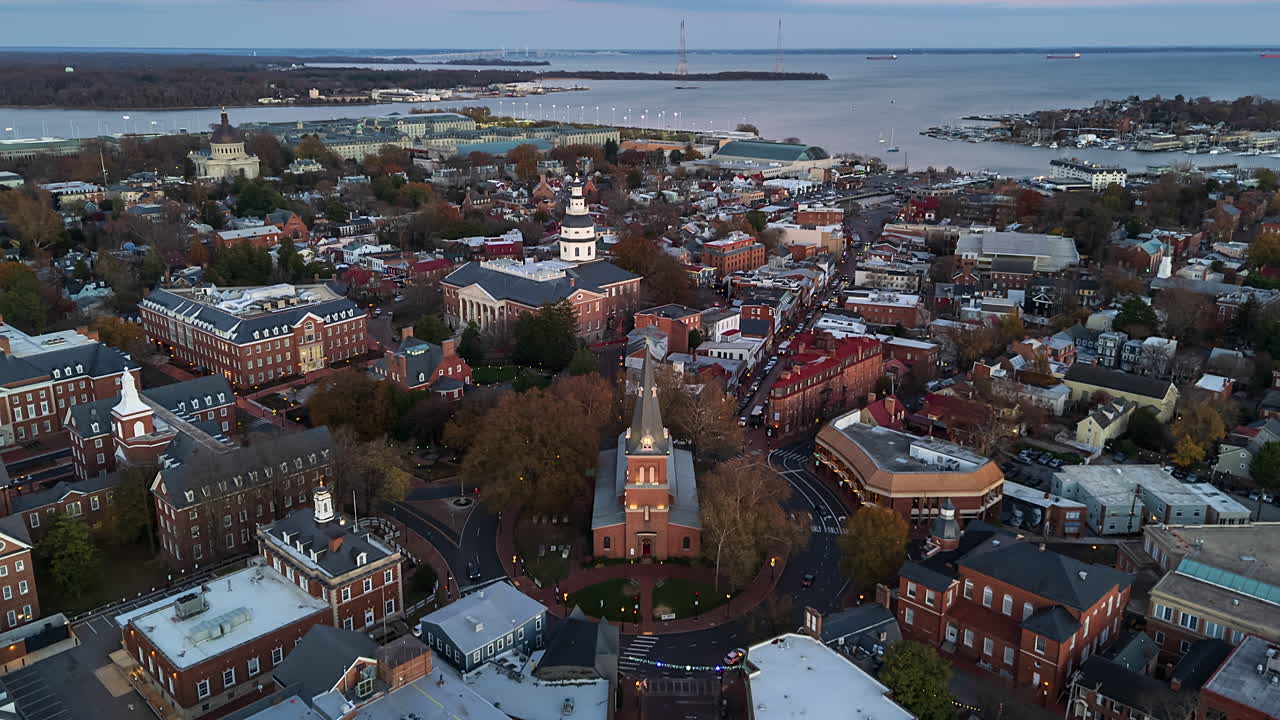 St. Anne's Episcopal Church In The Historic City Of Annapolis In Maryland, United States. Timelapse