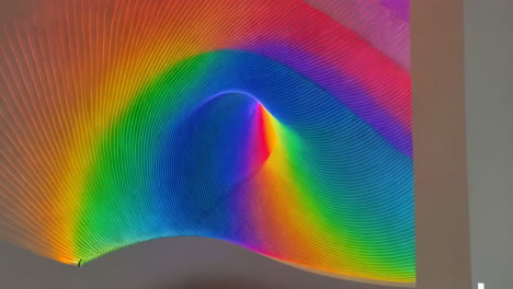 rainbow tunnel light installation