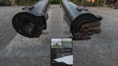 rusty cannons and informational plaque at point nepean