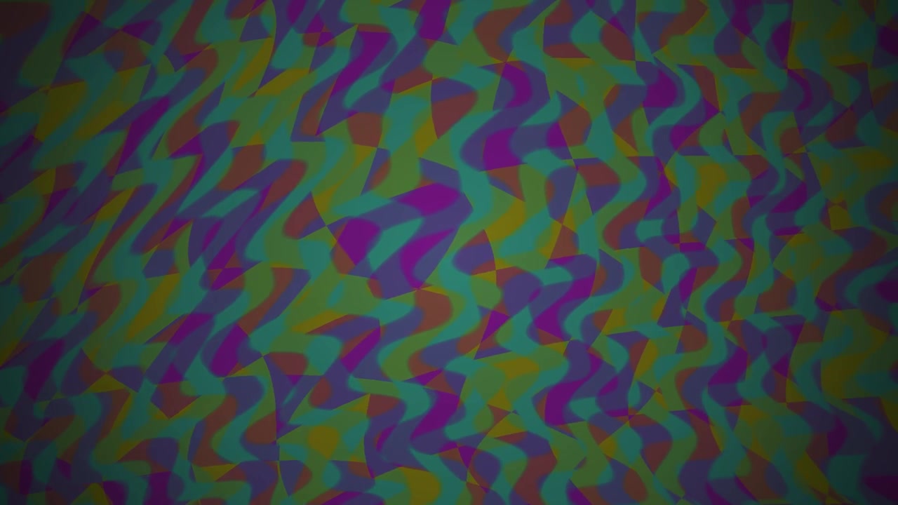 Animação de Padrão Geométrico Ondulado Abstrato em Roxo e Verde