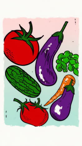 colorful vegetable illustration collection