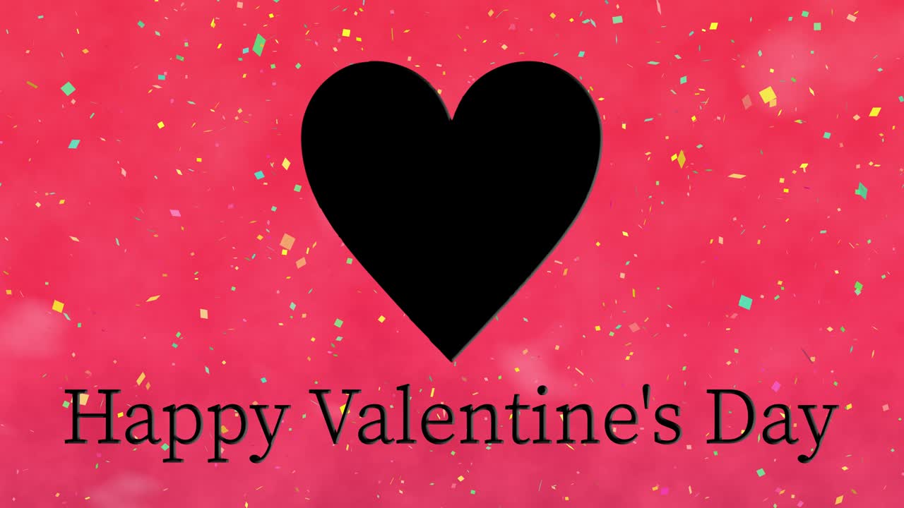Animazione grafica di testo per messaggio di San Valentino.