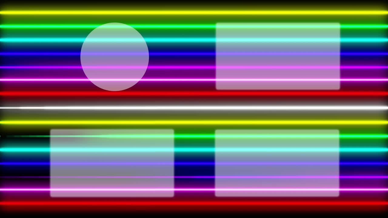 네온 표지판 바 라인 엔드 카드 엔딩 스크린 모션 그래픽