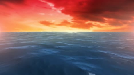 calm ocean during sunset