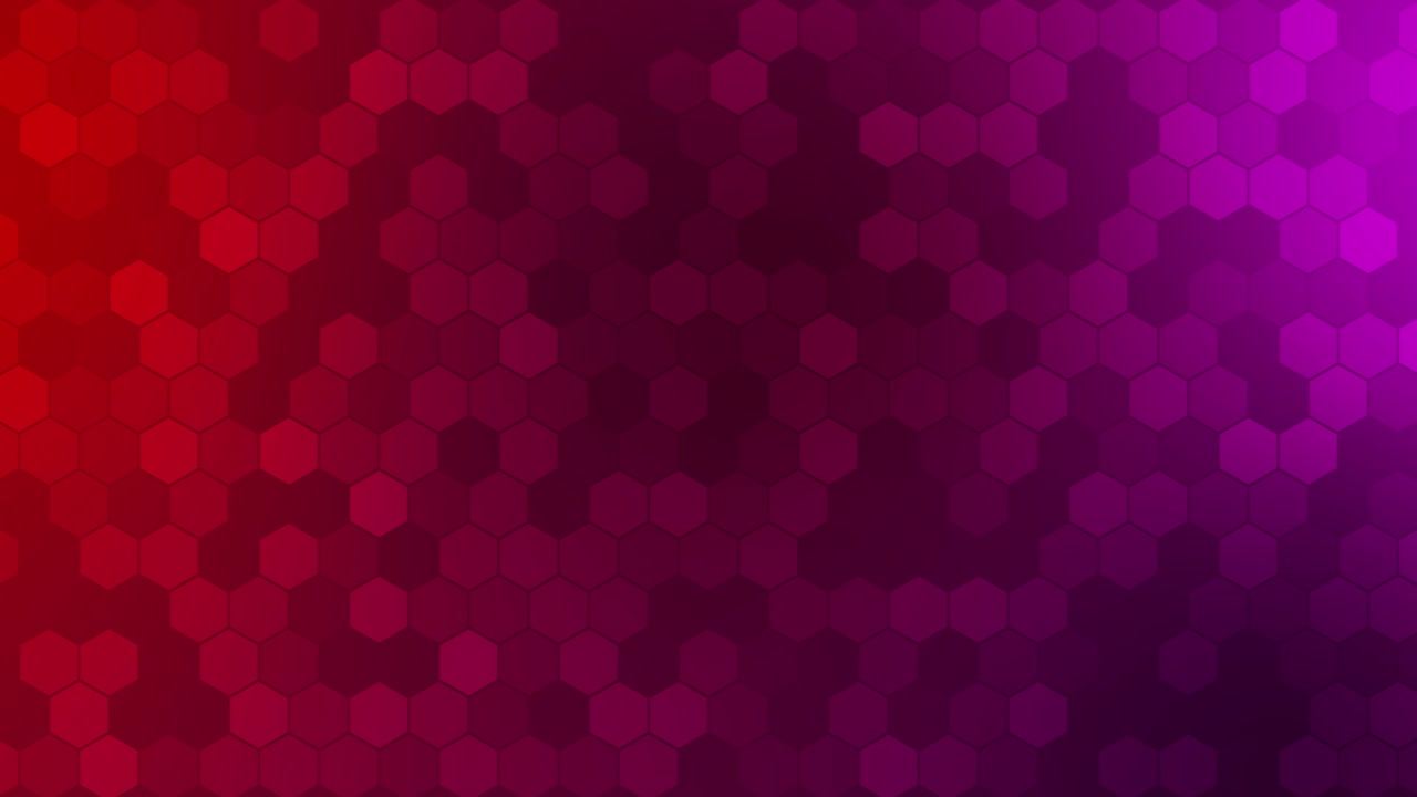 Abstract mosaic background in red colors. Geometric hexagonal pattern. Looped animation.
