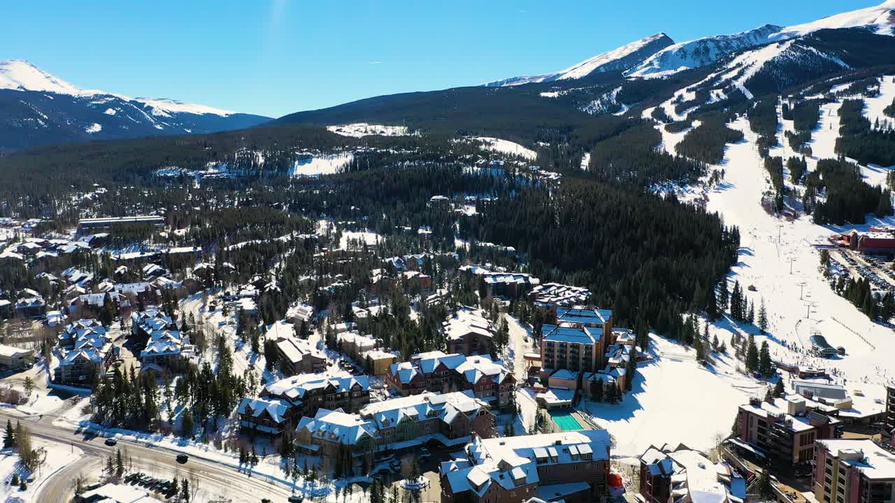 breckenridge, colorado. imágenes aéreas de drones.