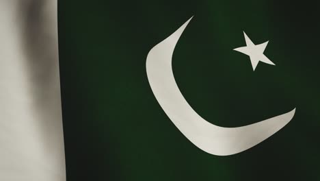 bandera de pakistán en el fondo del estandarte - animación 3d de bucle sin costuras