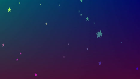 Animación-De-Formas-De-Estrellas-De-Colores-Cayendo-Sobre-Fondo-Oscuro