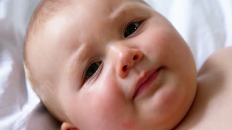 close up of baby''s face