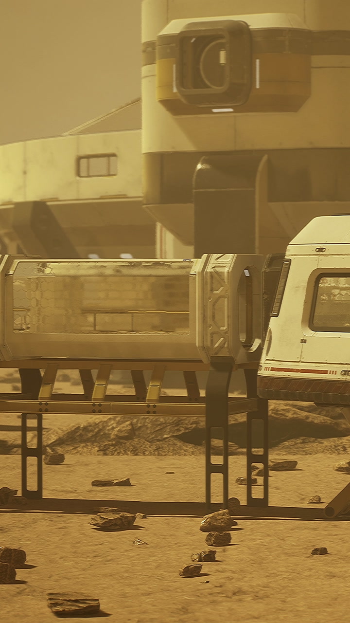 Construction of a habitat structure on the surface of mars during the day