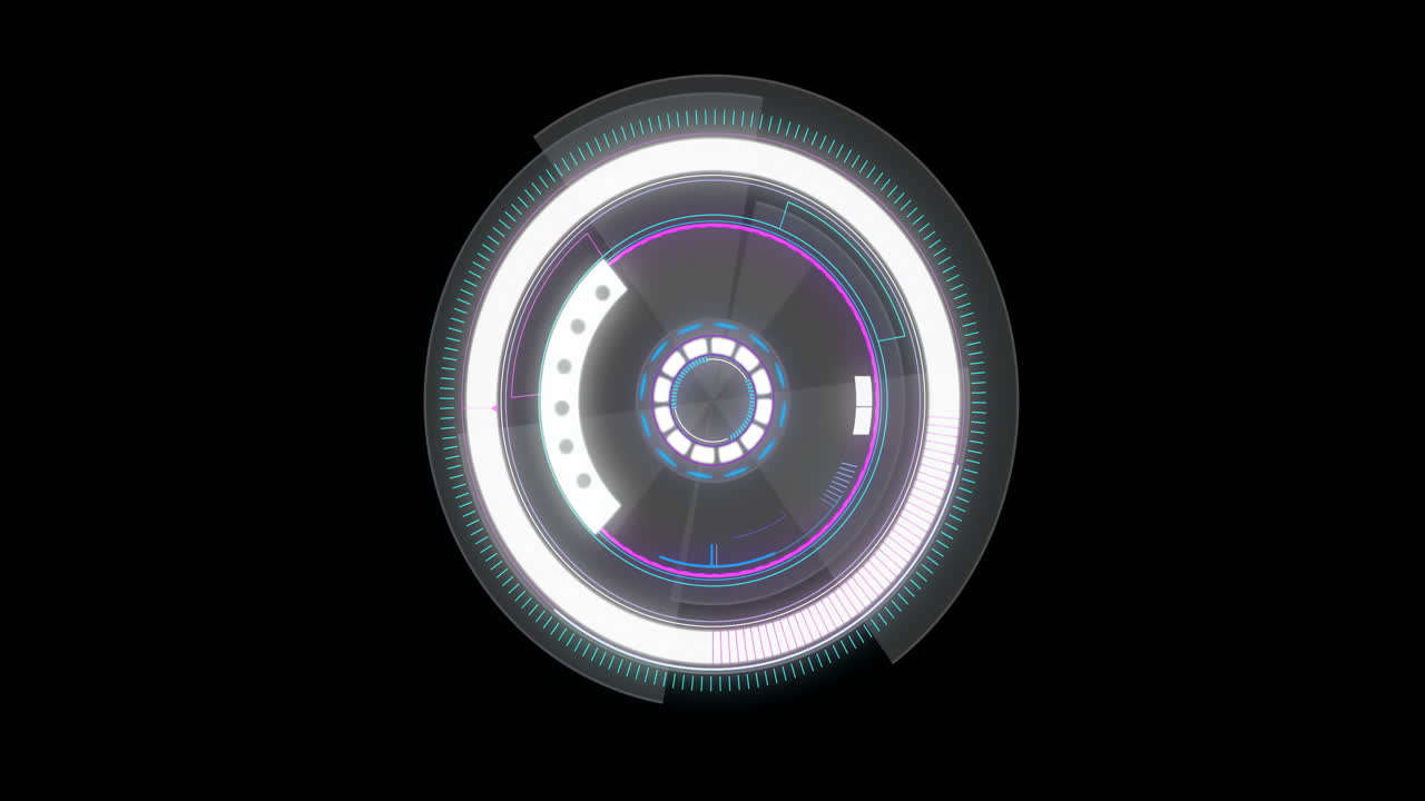 animación del escaneo del alcance sobre un fondo negro