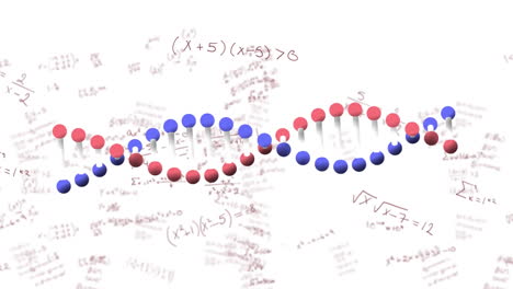 animación de la cadena de adn a través del procesamiento matemático de datos