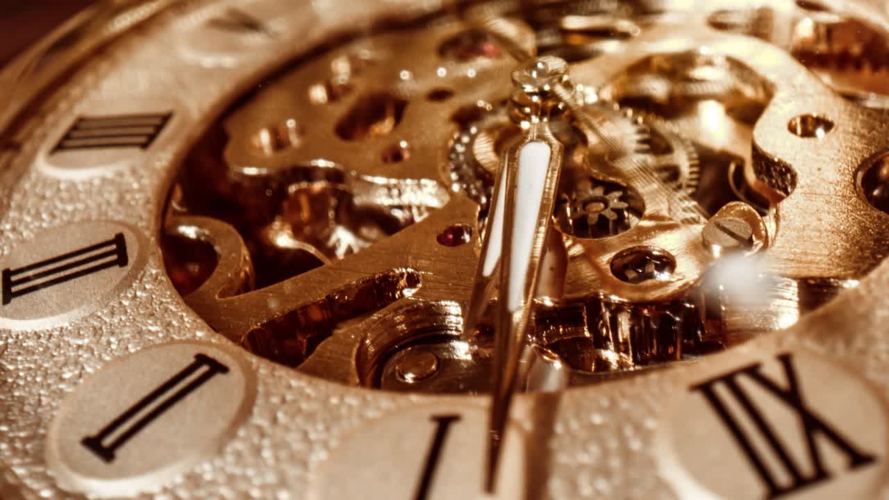 Close up on vintage clock