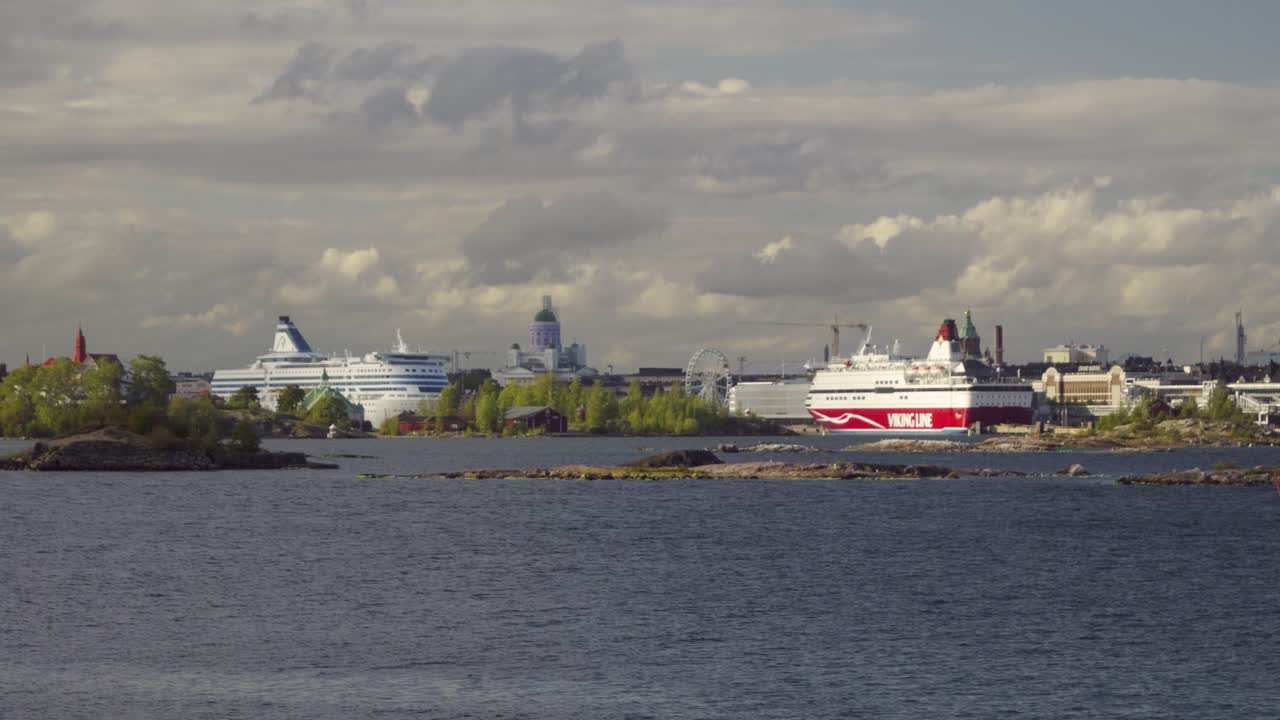 Helsinki Skyline with Ferries