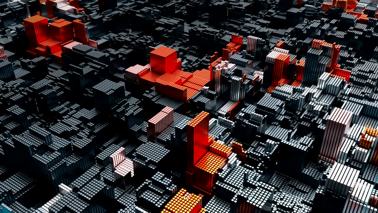 el fondo de la tecnología cúbica abstracta de 4k.