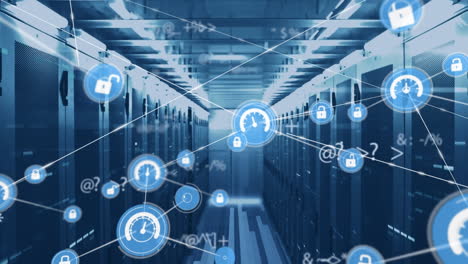 animation of network of connections over computer servers