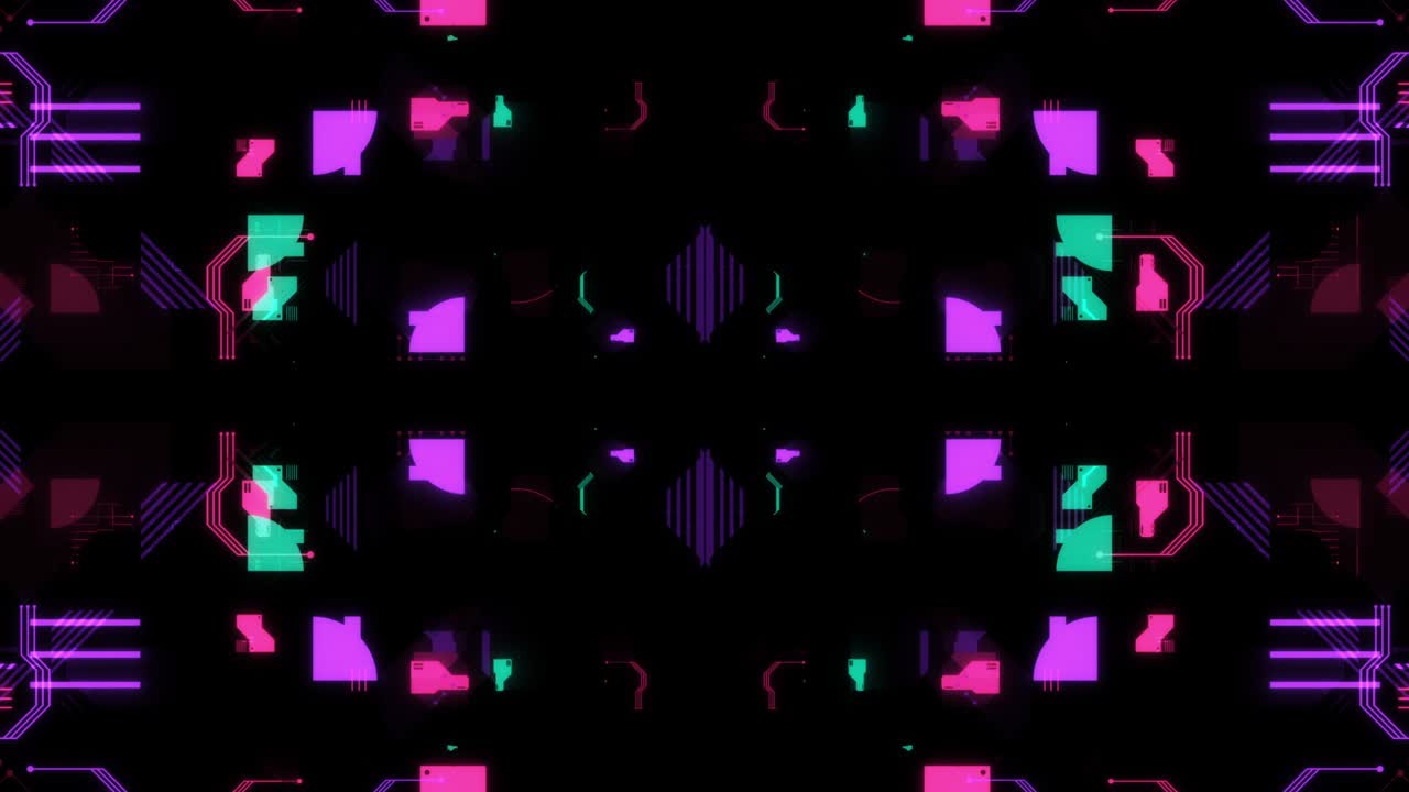 patrones móviles animados de varios colores en estilo visual vj