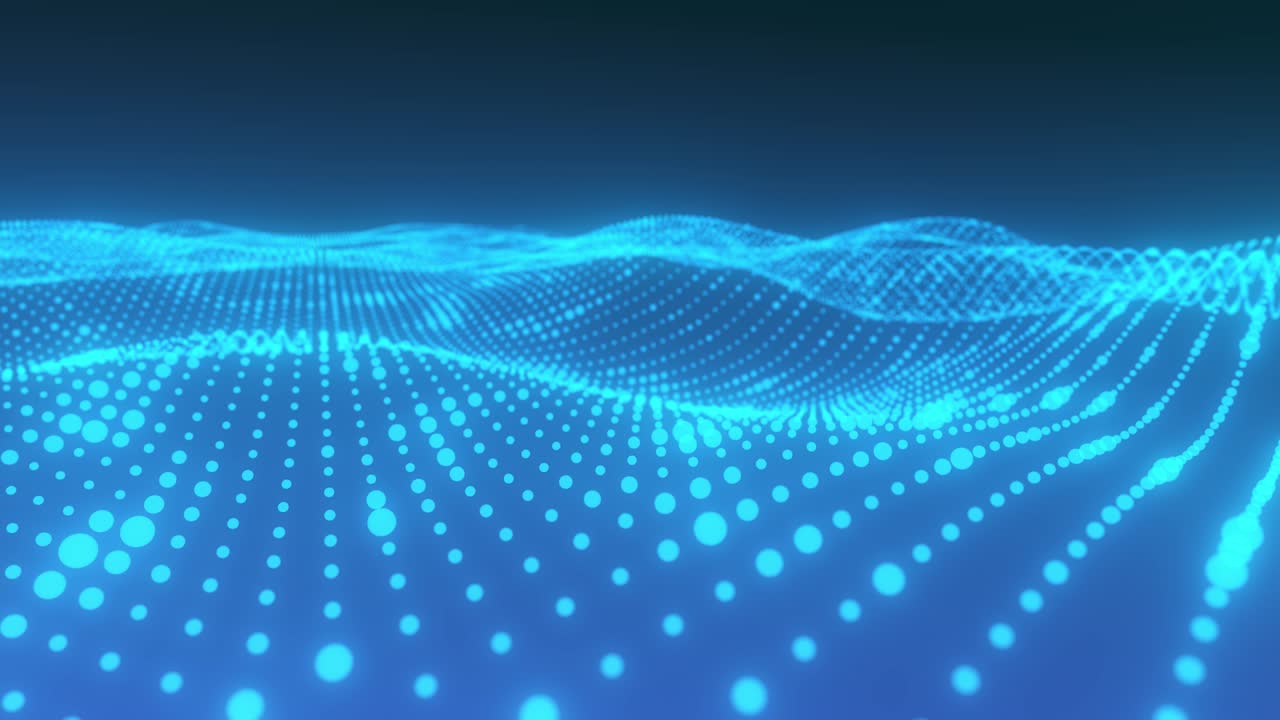 Abstract blue particles surface background