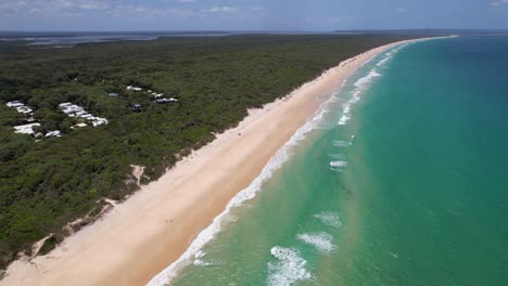 stunning aerial shot over rainbow beach australia
