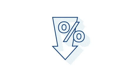 percentage with arrow up and down. banking, credit, interest rate. motion graphic