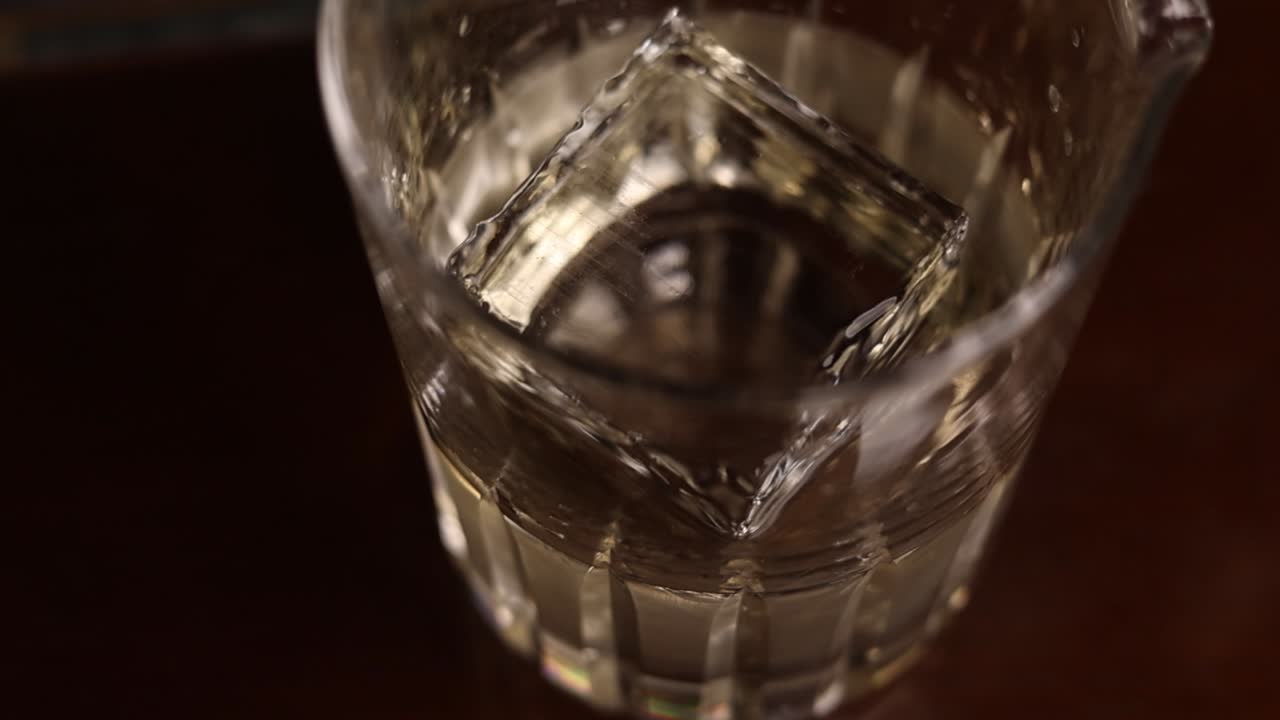 Ice in a Cocktail Glass