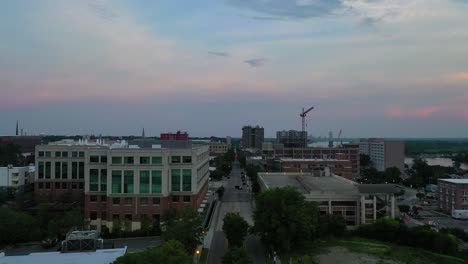 droning downtown wilmington, north carolina