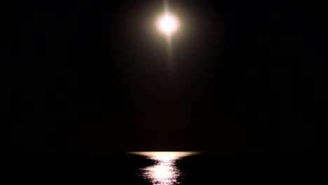 full moon over sea 4k