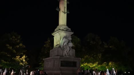 columbus circle nyc, columbus monument at night