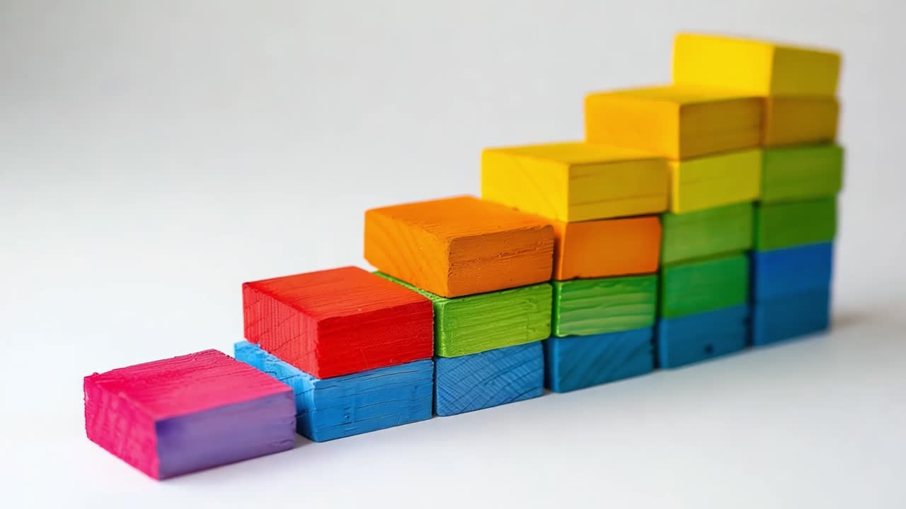 Colorful Wooden Building Blocks