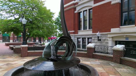 millennium fountain located outside clarksville courthouse in downtown clarksville tennessee