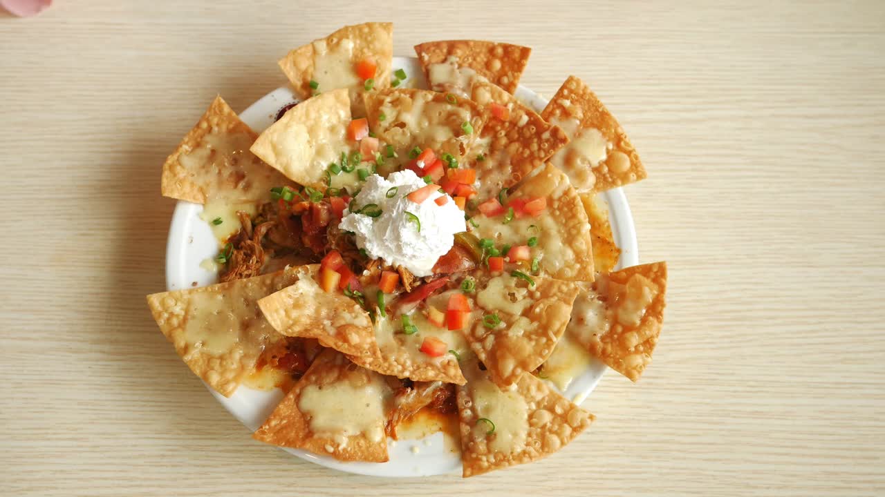 nachos deliciosos con ingredientes