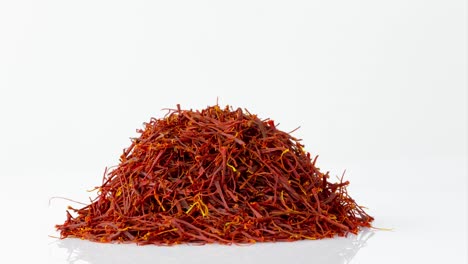 saffron threads isolated on white background