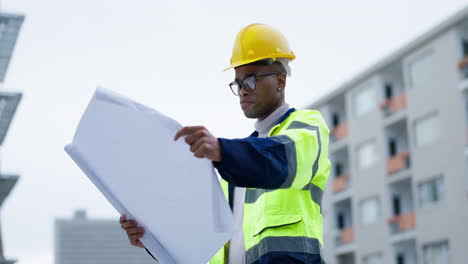 Ingeniería,-Hombre-Y-Papel-De-Plano-Para-La-Ciudad.