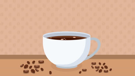 motion graphic of flat international day of coffee