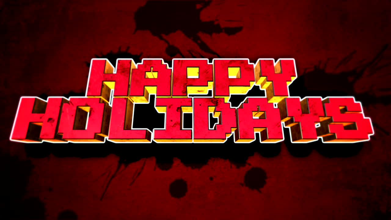 빨간색과 검은색 스프레이 스프레이와 함께 그런지 텍스처에 행복한 휴일