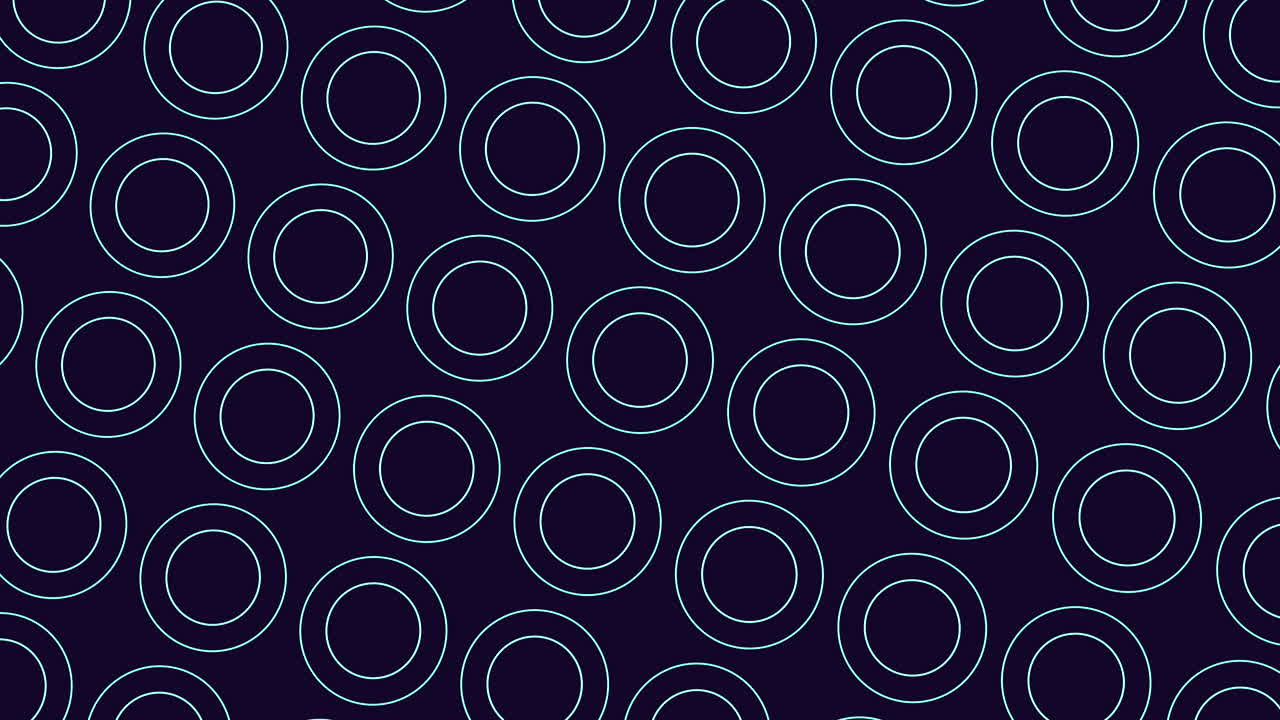 Dynamic blue and white circle pattern on dark background